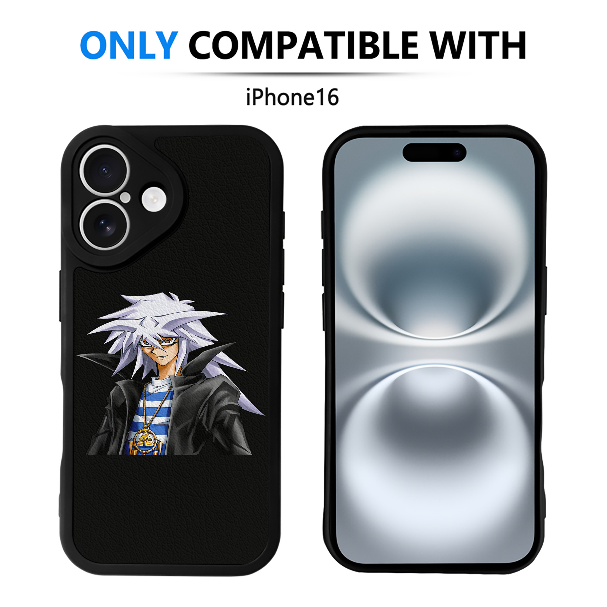 遊☆戯☆王 Yu-Gi-Oh! 【iPhone 16シリーズ対応】シリコンスマホケース（レザー調） 材質：シリコン